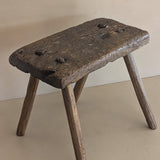 Antique European Primitive Wooden Stool