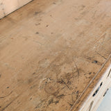 Wide Antique English Pine Chest of Drawers with Trim Top