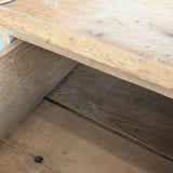 Wide Antique English Pine Chest of Drawers with Trim Top