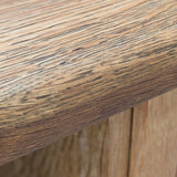 Vintage Danish Brutalist Henning Kjærnulf-Attributed Quartersawn White Oak Desk with Original Skeleton Key, Mortise and Tenon Detail and Lockable Back Cabinet