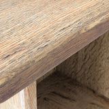 Vintage Danish Brutalist Henning Kjærnulf-Attributed Quartersawn White Oak Desk with Original Skeleton Key, Mortise and Tenon Detail and Lockable Back Cabinet