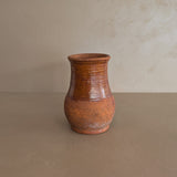 Small Terracotta Vase with Glazed Neck
