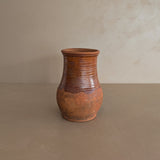Small Terracotta Vase with Glazed Neck