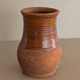 Small Terracotta Vase with Glazed Neck