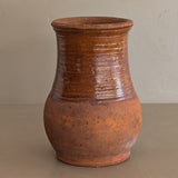 Small Terracotta Vase with Glazed Neck