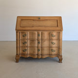 Vintage Midcentury Danish Henning Kjærnulf-Style White Oak Drop Top Slant Front Secretary Desk