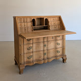 Vintage Midcentury Danish Henning Kjærnulf-Style White Oak Drop Top Slant Front Secretary Desk