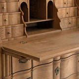 Vintage Midcentury Danish Henning Kjærnulf-Style White Oak Drop Top Slant Front Secretary Desk