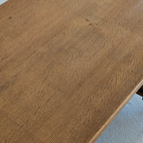 Vintage Danish Henning Kjærnulf Quartersawn White Oak Desk with Original Skeleton Key and Lockable Back Cabinet