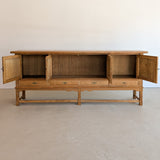 Vintage Midcentury Danish Henning Kjærnulf White Oak Sideboard with Keys