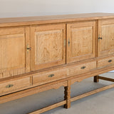Vintage Midcentury Danish Henning Kjærnulf White Oak Sideboard with Keys