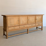 Vintage Midcentury Danish Henning Kjærnulf White Oak Sideboard with Keys