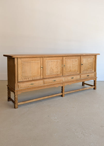 Vintage Midcentury Danish Henning Kjærnulf White Oak Sideboard