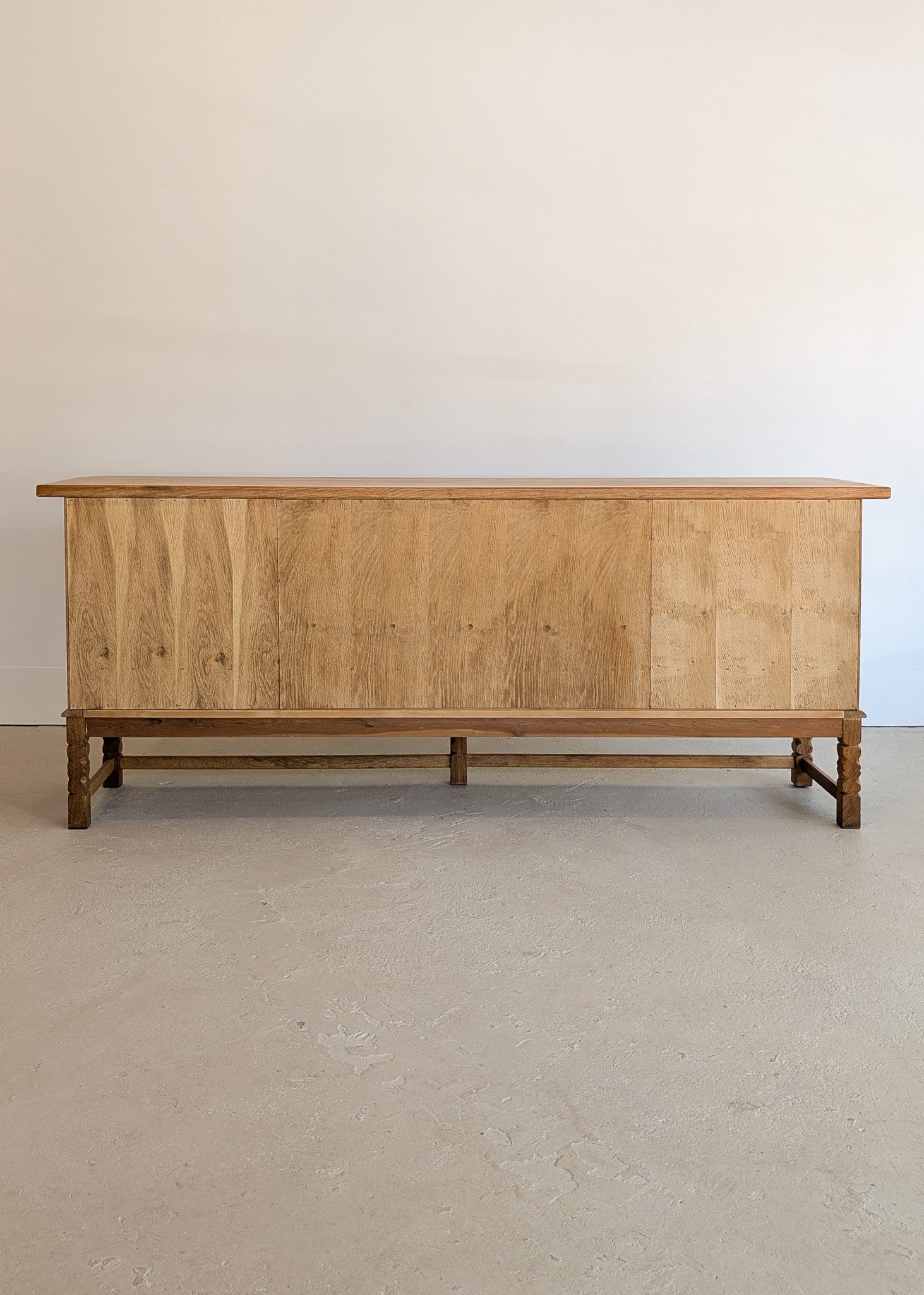 Vintage Midcentury Danish Henning Kjærnulf White Oak Sideboard with Keys