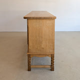 Vintage Midcentury Danish Henning Kjærnulf White Oak Sideboard with Keys