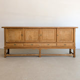 Vintage Midcentury Danish Henning Kjærnulf White Oak Sideboard with Keys