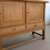 Vintage Midcentury Danish Henning Kjærnulf White Oak Sideboard with Keys