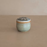 Petite Blue Organic Design Studio Pottery Lidded Trinket Vessel