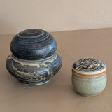 Petite Blue Organic Design Studio Pottery Lidded Trinket Vessel