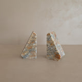 Pair of Vintage Italian Colored Alabaster Bookends