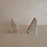 Pair of Vintage Italian Colored Alabaster Bookends