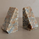 Pair of Vintage Italian Colored Alabaster Bookends