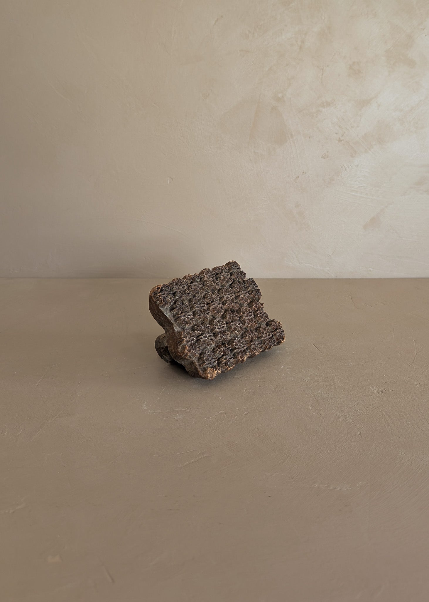 Vintage Indian Hand-carved Wooden Printing Block #10