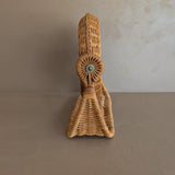 Unique Vintage Wicker Double-Sided Tabletop Vanity Mirror