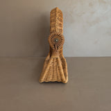 Unique Vintage Wicker Double-Sided Tabletop Vanity Mirror