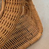 Unique Vintage Wicker Double-Sided Tabletop Vanity Mirror