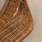 Unique Vintage Wicker Double-Sided Tabletop Vanity Mirror