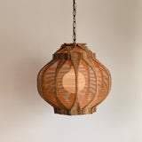 Vintage Geometric Tramp Art Popsicle Swag Pendant with Dimmer