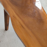 Pair of Vintage Handmade Wooden Freeform Biomorphic Side Tables