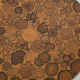 Likely Movie or TV Set Prop Vintage Handmade Midcentury Side Table with Assorted Wood Cookies Slices Top