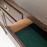 Vintage Dark Danish Oak Hundstrup Møbelfabrik Henning Kjærnulf-Style Sideboard with Skeleton Key