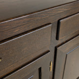 Vintage Dark Danish Oak Hundstrup Møbelfabrik Henning Kjærnulf-Style Sideboard with Skeleton Key