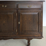 Vintage Dark Danish Oak Hundstrup Møbelfabrik Henning Kjærnulf-Style Sideboard with Skeleton Key