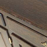 Vintage Dark Danish Oak Hundstrup Møbelfabrik Henning Kjærnulf-Style Sideboard with Skeleton Key