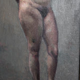 Unsigned Original Charles W. Bentz Nude Female Oil Portrait Painting in Gilded Frame