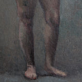 Unsigned Original Charles W. Bentz Nude Female Oil Portrait Painting in Gilded Frame