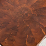 Vintage Wooden Side Accent Table with Cutout Scalloped Apron