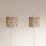 Pair of Vintage Swedish Crocheted Plug-In Wall Sconces
