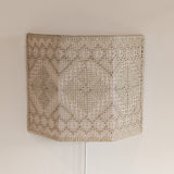 Pair of Vintage Swedish Crocheted Plug-In Wall Sconces