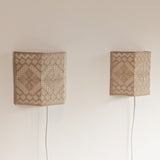 Pair of Vintage Swedish Crocheted Plug-In Wall Sconces