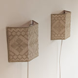 Pair of Vintage Swedish Crocheted Plug-In Wall Sconces