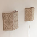 Pair of Vintage Swedish Crocheted Plug-In Wall Sconces