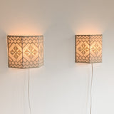 Pair of Vintage Swedish Crocheted Plug-In Wall Sconces