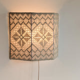 Pair of Vintage Swedish Crocheted Plug-In Wall Sconces