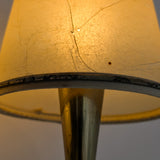 Pair of Rare Vintage Norwegian Brass and Wood Plug-in Wall Sconces with Original Shades