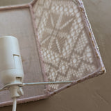 Pair of Vintage Swedish Crocheted Plug-In Wall Sconces